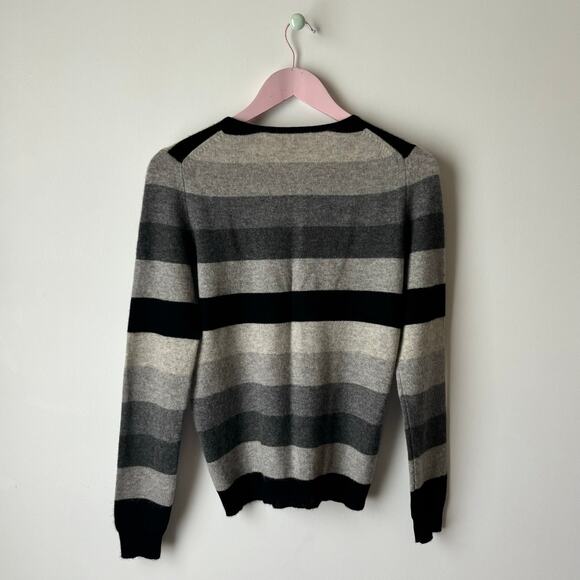 Vertical Design Cashmere Striped Sweater - Picture 4 of 5